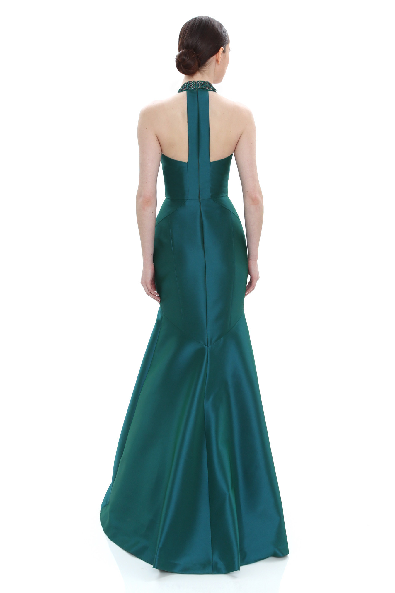 Jewel Neck T-back Gown