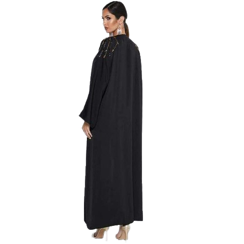 Women Abaya With Shoulder Embroidered