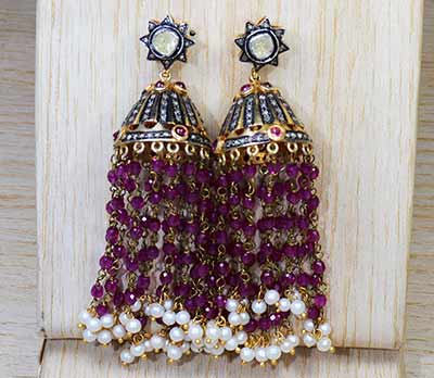 Tourmaline Gold Plated Earrings