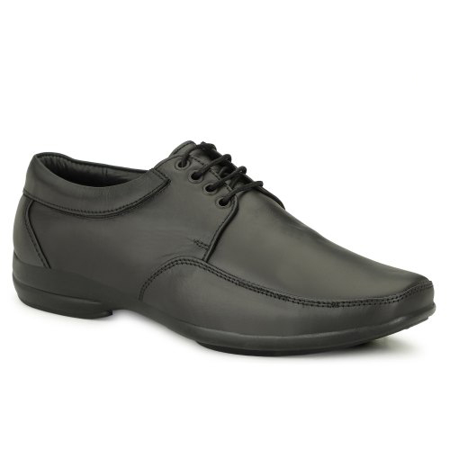 Mens Leather Plain Lace Up Shoes