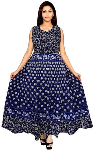 Jaipuri Booti Printed Cotton Dress