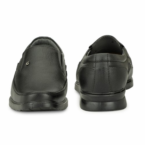 Mens Black Slip On Mild Leather Shoes