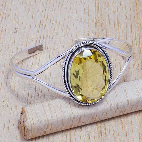 Wholesale 925 Silver Citrine Bangle