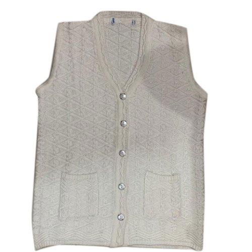 Ladies Sleeveless Woolen Cardigan