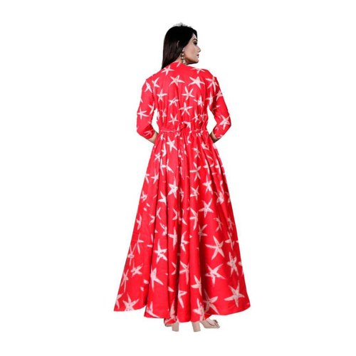 Jaipuri Star Print Rayon Dress