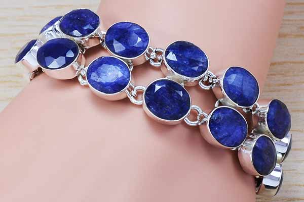Sapphire Silver Designer Earrings
