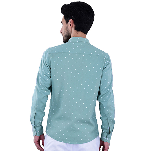 Green Printed Shirt 100% Cotton Youth Fit