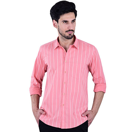 Pink Stripe Print Shirt 100% Cotton Youth Fit