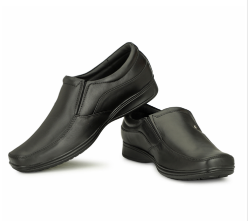 Mens Black Slip On Leather Shoes