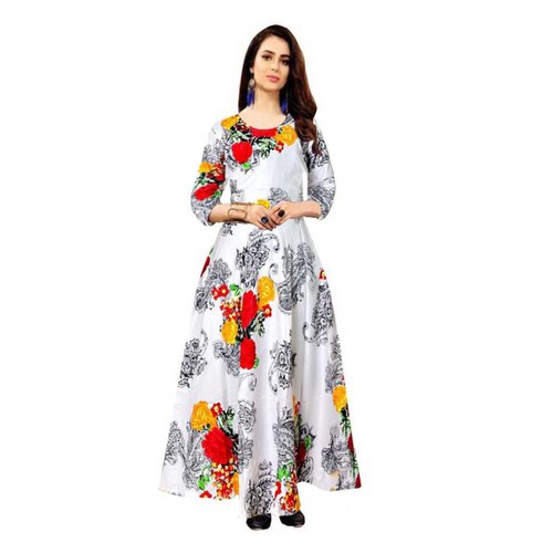 Jaipuri Star Print Rayon Dress