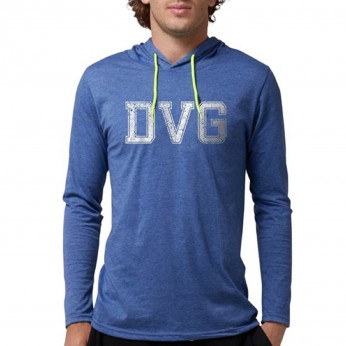 DVG - Men`s Blue Hooded T-Shirts