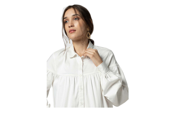 Poplin Stretch Poet Shirt