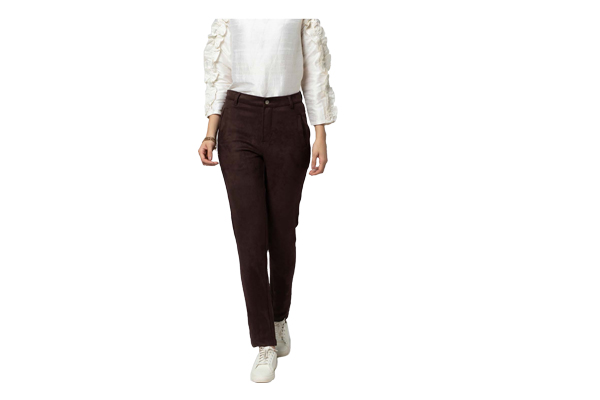 Suede Slim-Fit Pants