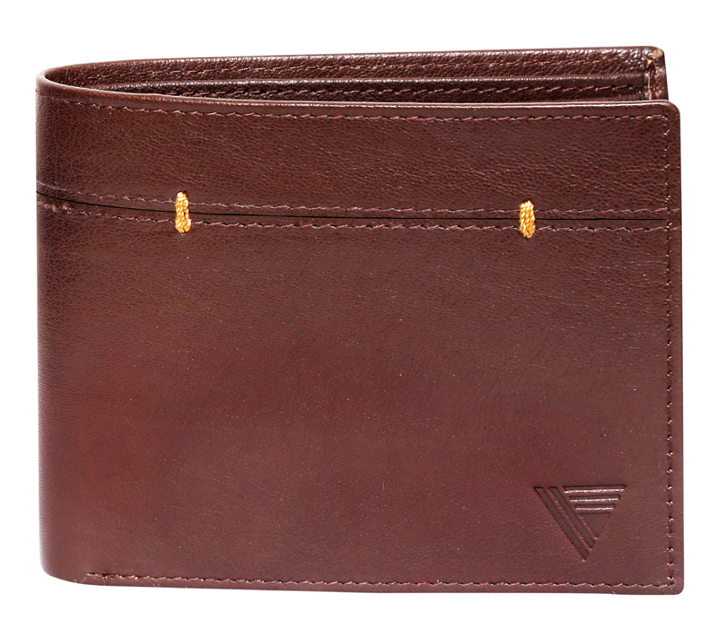 Premium Genuine Leather Bi-Fold Wallet (BROWN)