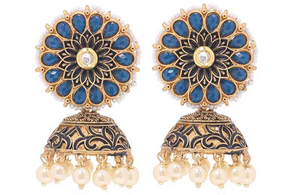 CZ Antique Jhumka Earrings