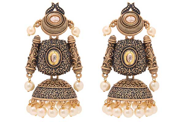 Antique Kundan Stone Earrings