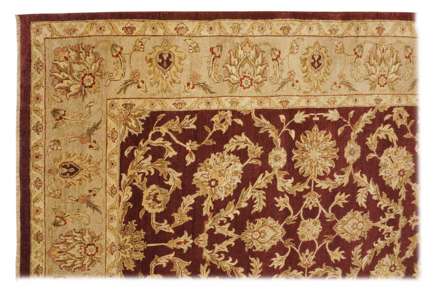Hand Knotted Carpets 7-42 J-7A Burgundy-Camel 8x10