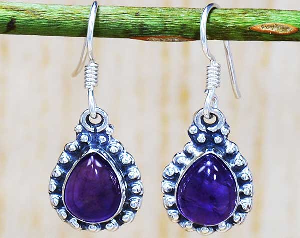 Amethyst 925 Silver Earring