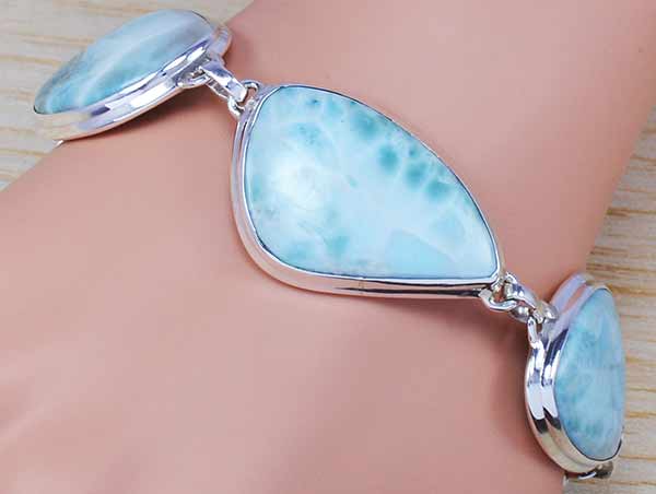 Larimar 925 Silver Ring