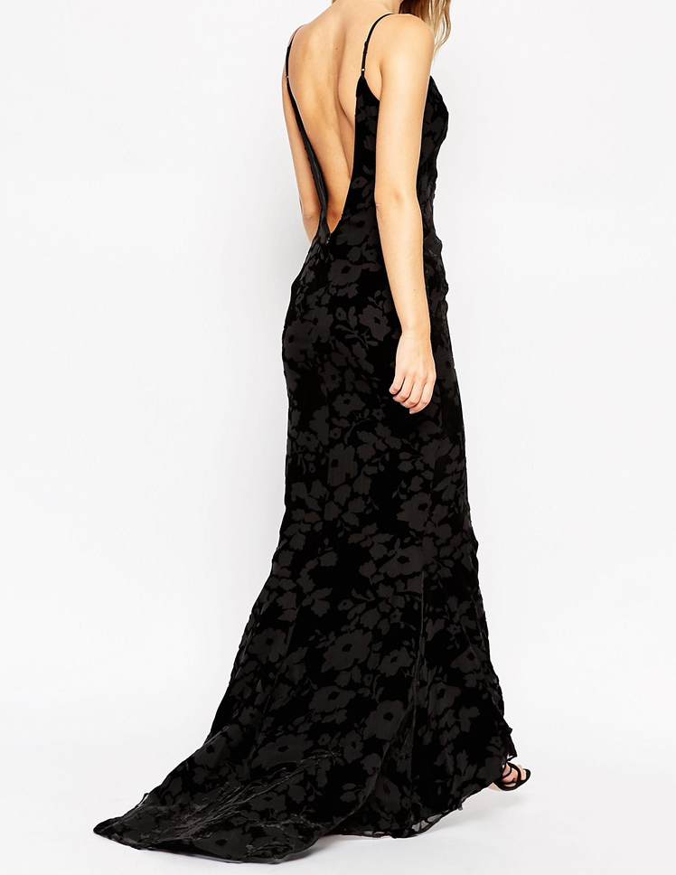 Scatter Devore Velvet Burnout Maxi Dress