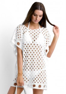 SPOTTY KAFTAN WHITE