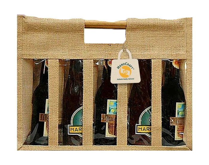 Jute Wine Bottle Bag