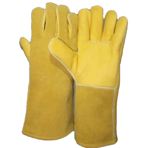Grain Yellow & Split Combo Leather Welder Gloves