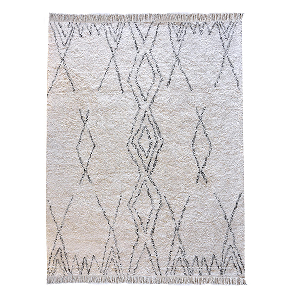 Crimble Rug Natural White/Charcoal