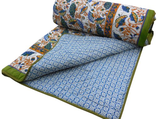 60By90 Inches Rajasthani Print Cotton Single Bed Quilt