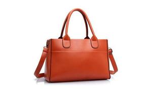 Orange Leather Bag For Ladies