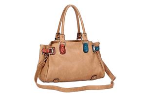 Ladies Handbag In Tan Color